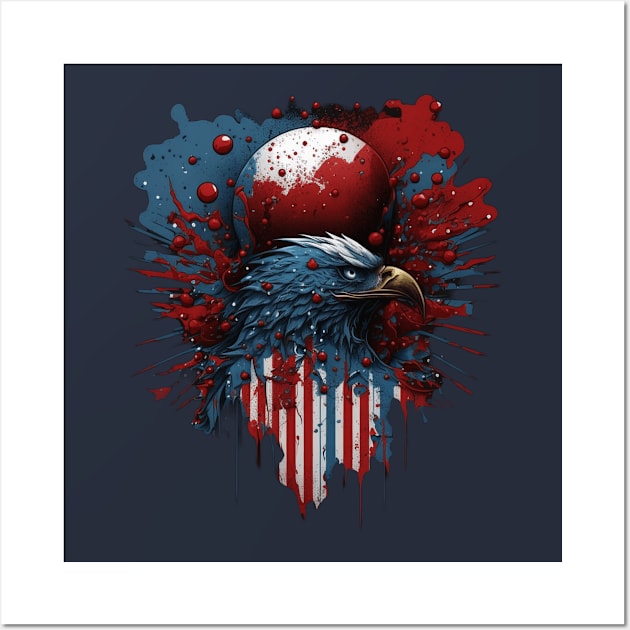 EAGLE - 4th of July Wall Art by ScaryKittyClothing